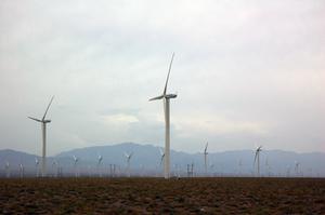 Wind turbines in Gansu Province, China