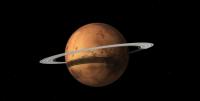 Artist's Impression of the Red Planet with a Ring