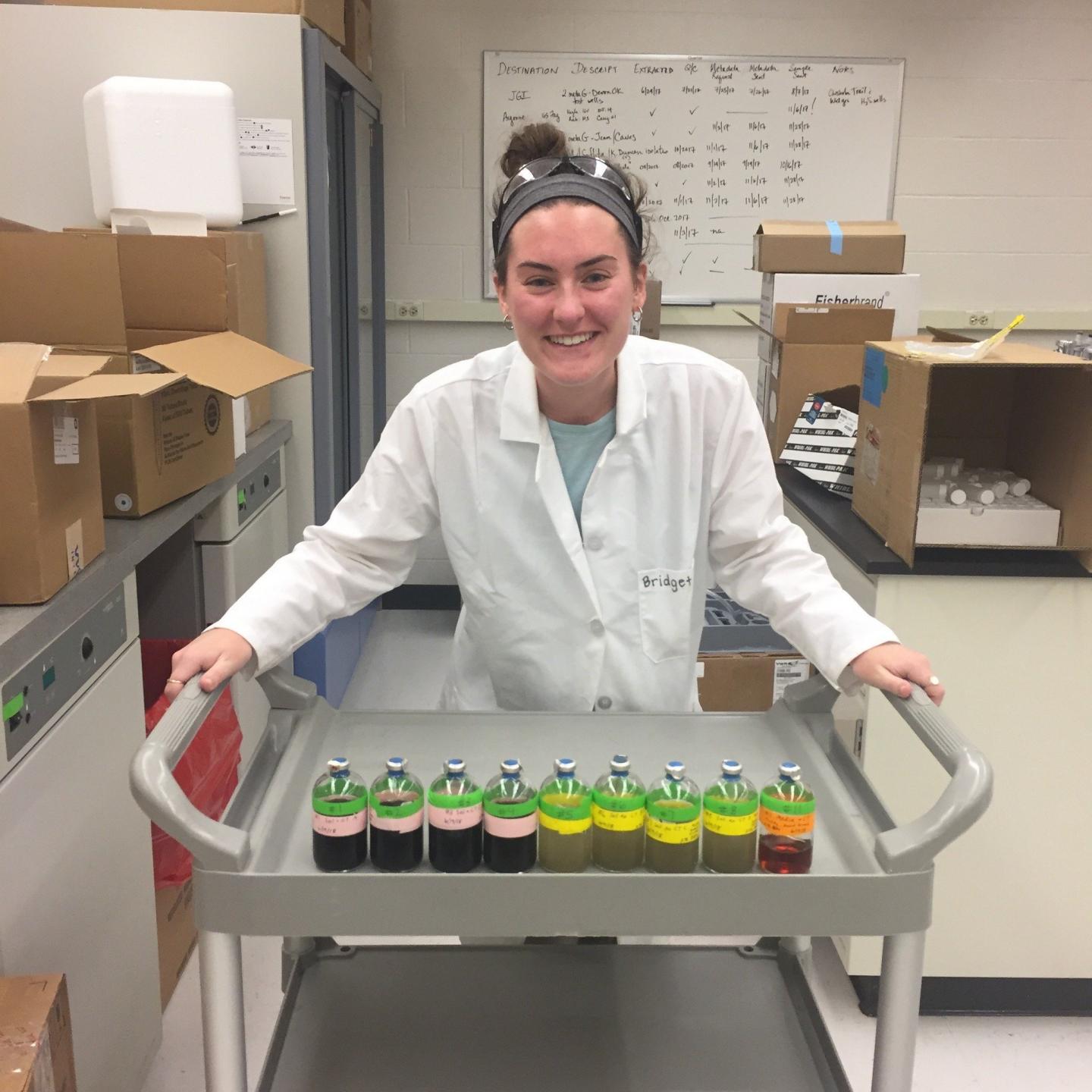 Bridget McGivern in lab