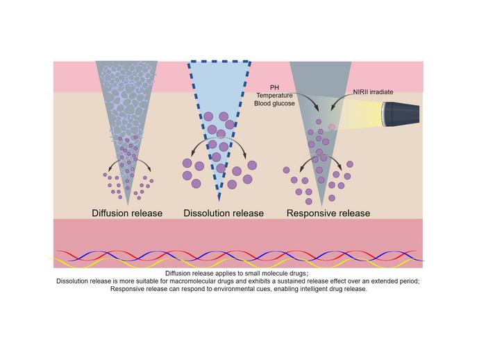 Release mechanisms of microneedle delivery