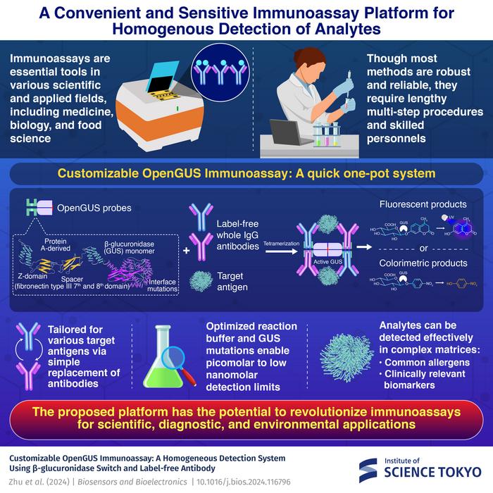 A convenient and sensitive immunoassay platform for homogenous detection of analytes