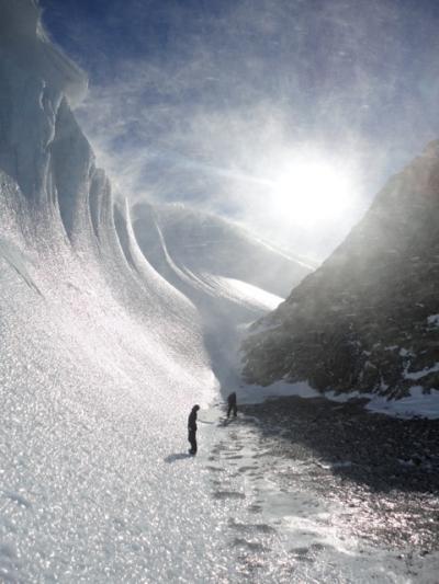 Wind Scoop near Union Glacier Camp in West Antarctica