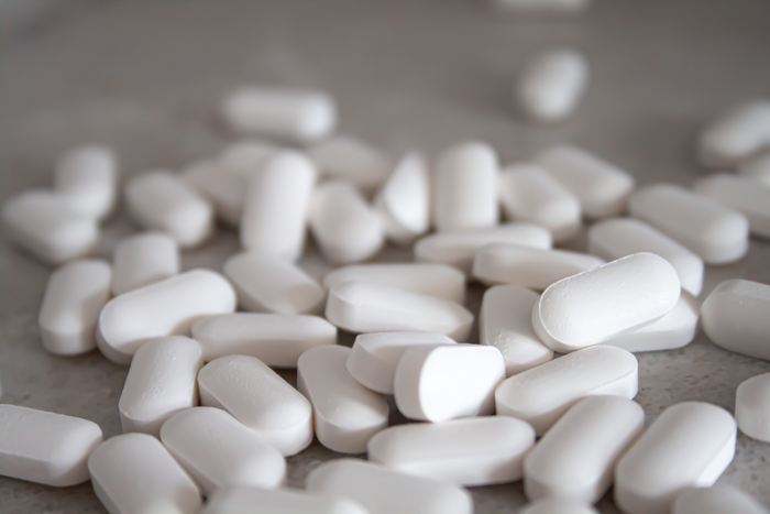 Acetaminophen (Paracetamol) tablets.
