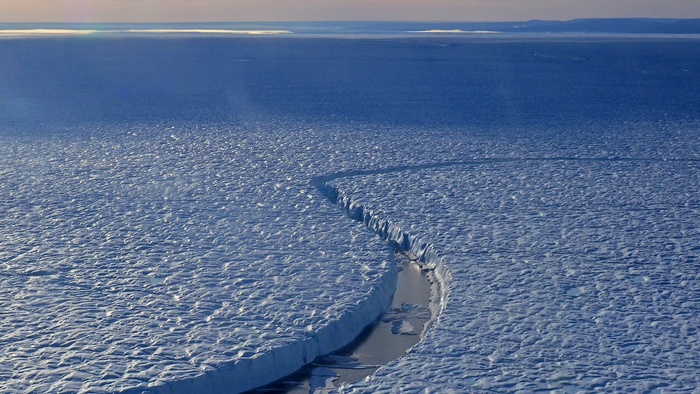 A crack in Petermann Ice Shelf