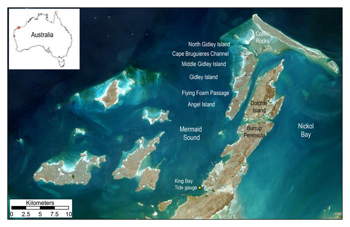 Satellite map of Murujuga (Dampier Archipelago).