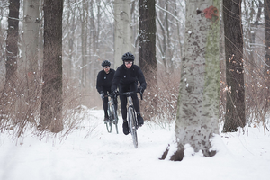 Biking in the snow