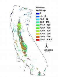 Fertilizer Application Map of California