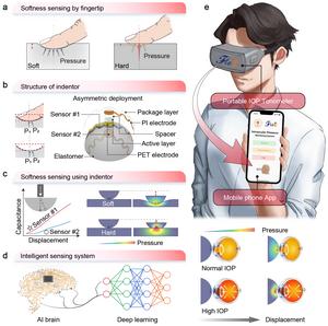 Portable IOP tonometer based on flexible sensors and AI