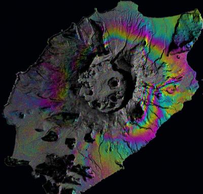 The InSAR Data of Okmok Volcano in Alaska Covering the Deformation Triggered by the Eruption