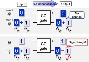 Operation of the CZ quantum gate