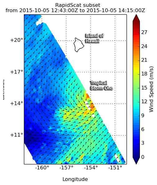 RapidScat Image of Oho