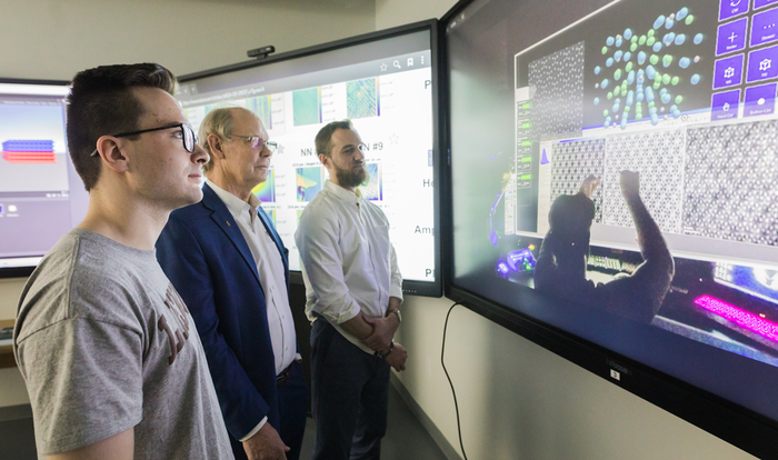 Nano/Human Interfaces' lab's 98-inch touchscreens at Lehigh University