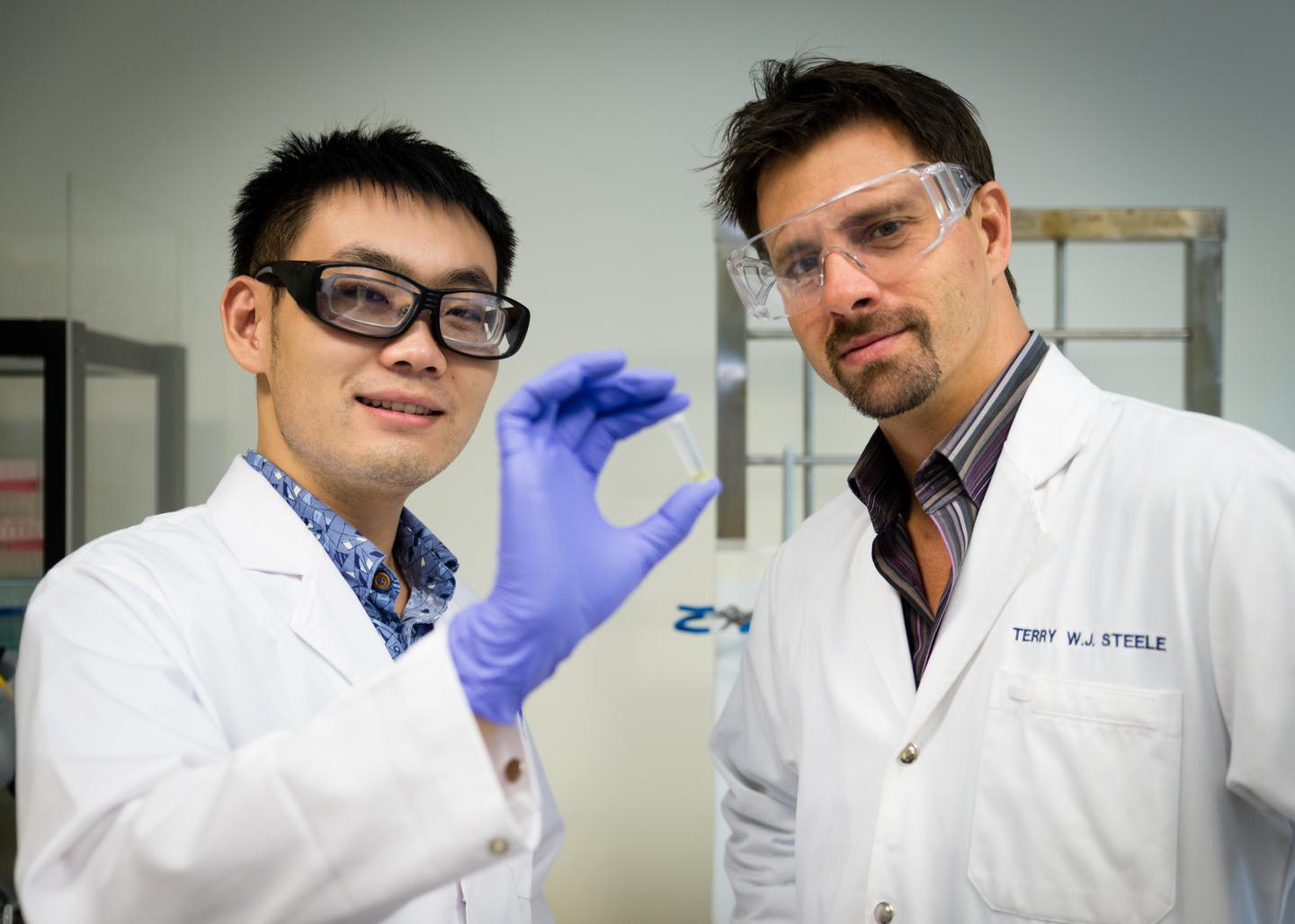 Terry Steele (right) With His Researcher Gao Feng