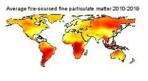 Average source fine particulate matter 2010-2019