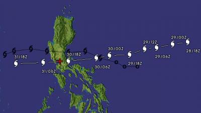 Tropical Storm Ketsana's Track vs. Mirinae's Track