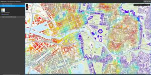 Map of canopy cover in Melbourne