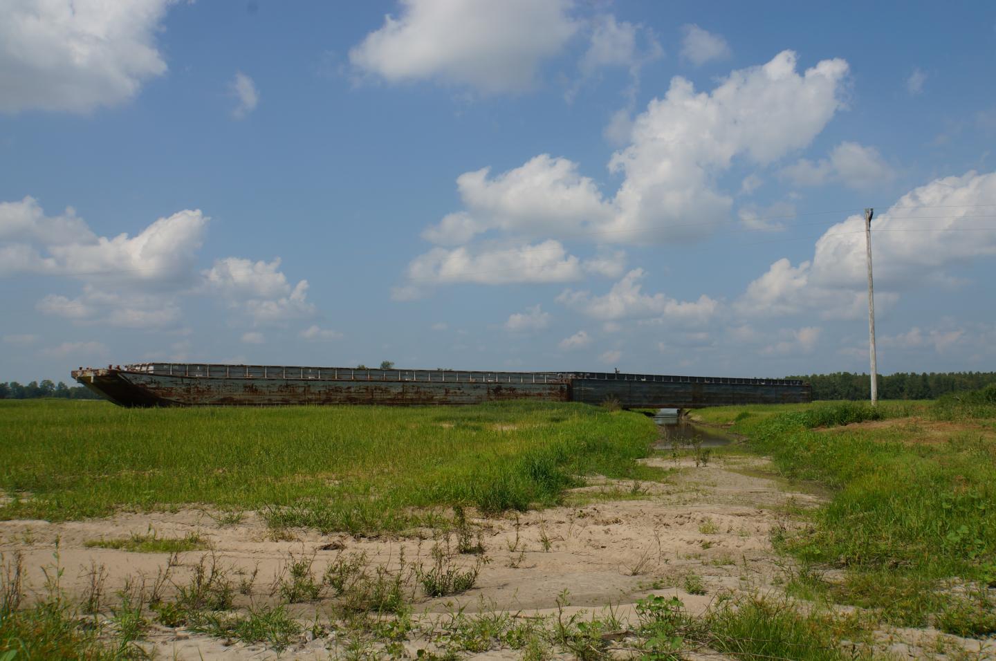 Beached Barge After 2019 Flood