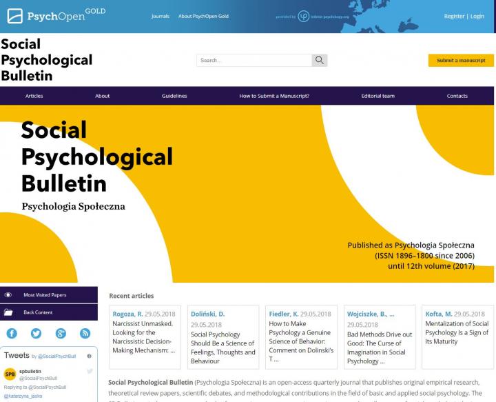 <em>Social Psychological Bulletin</em>'s New Website