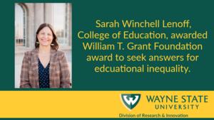 Sarah Winchell Lenhoff, associate professor, Wayne State University