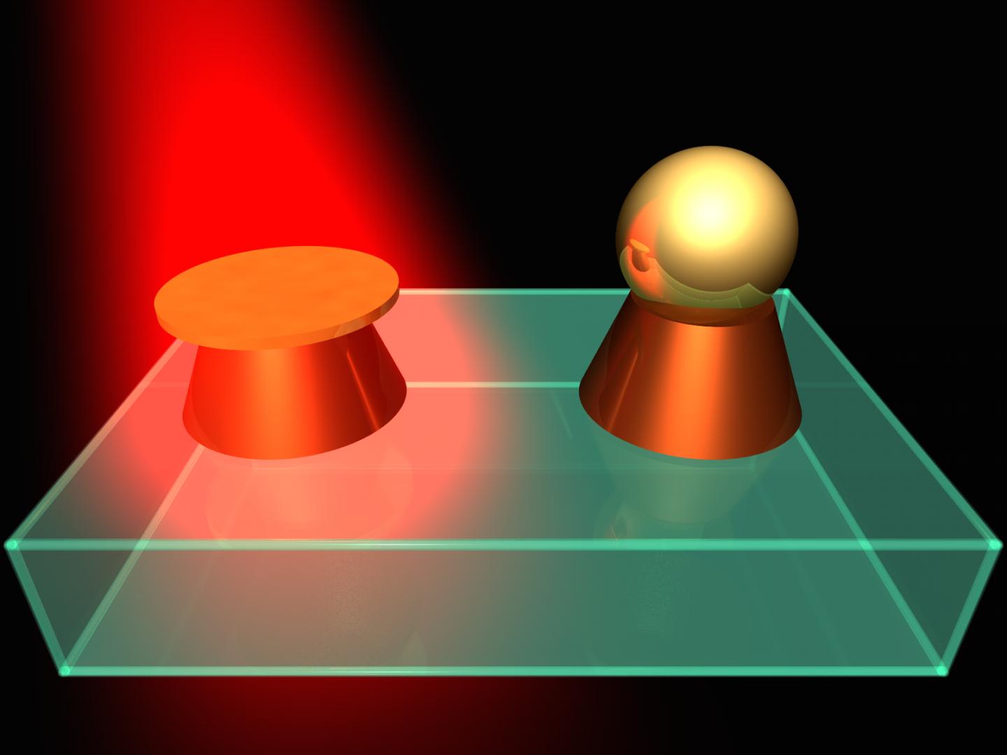 Selective Laser Exposure to Create Hybrid Nanostructures