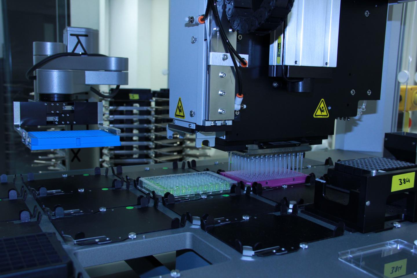 Integrated Robotic Workstation Used at EPFL's Biomolecular Screening Facility