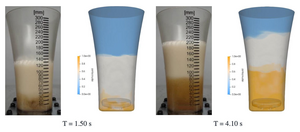 Beer foam formation side views