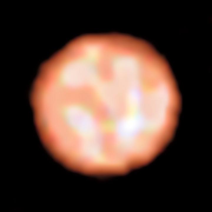 The Surface of the Red Giant Star π1 Gruis from PIONIER on the VLT