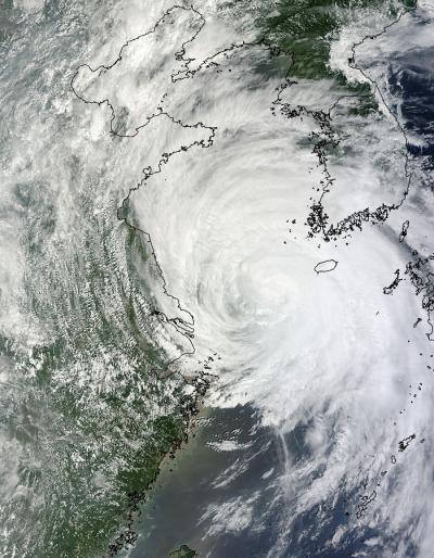 NASA MODIS Image of Tropical Storm Muifa