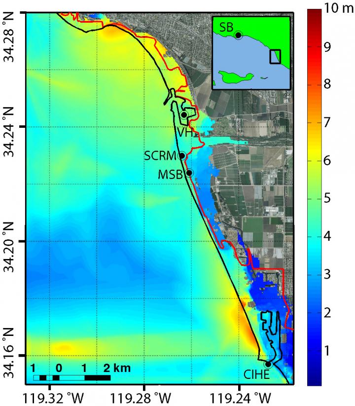Map of Localized Peak Tsunami Amplitude