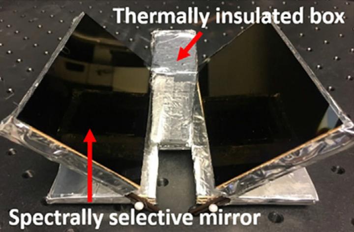 Radiative cooling and solar heating from one system