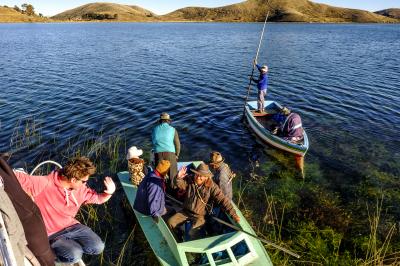 Bolivian Community on the Archaeological Site