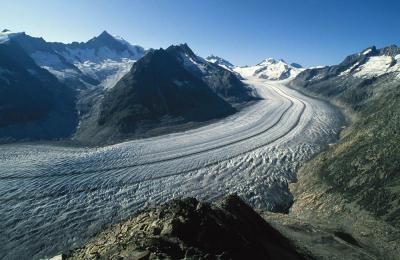 The Aletsch Glacier in Switzerland