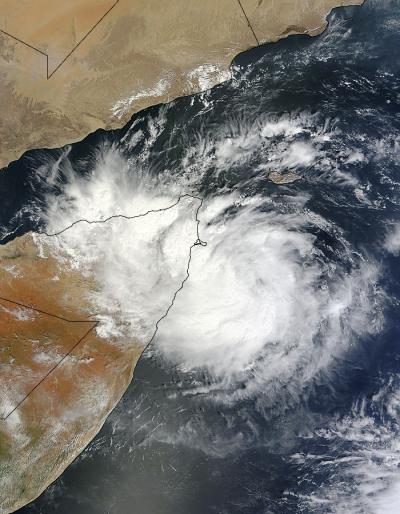 NASA MODIS image of Tropical Storm Murjan