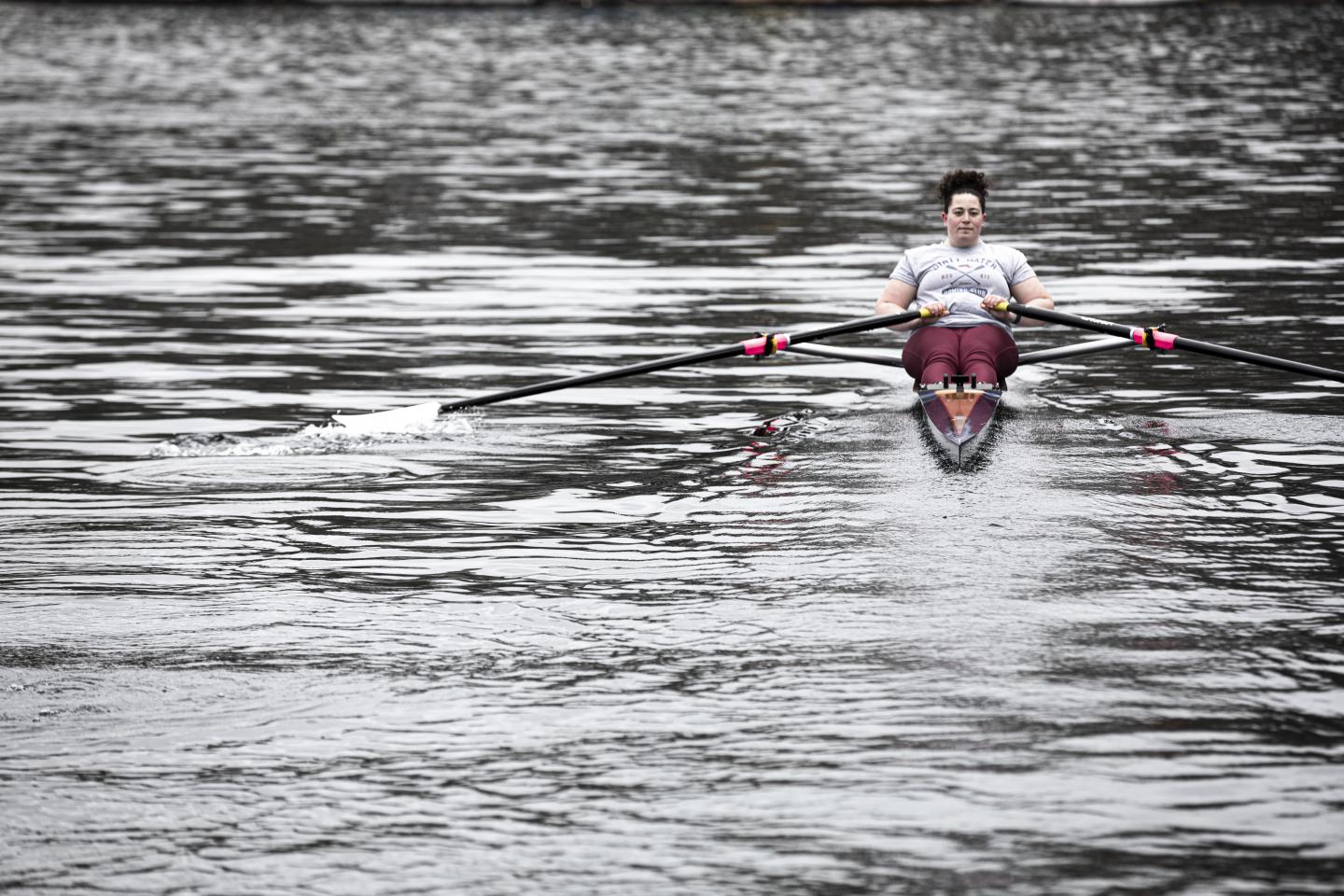 Sam Rowing on Lake Union