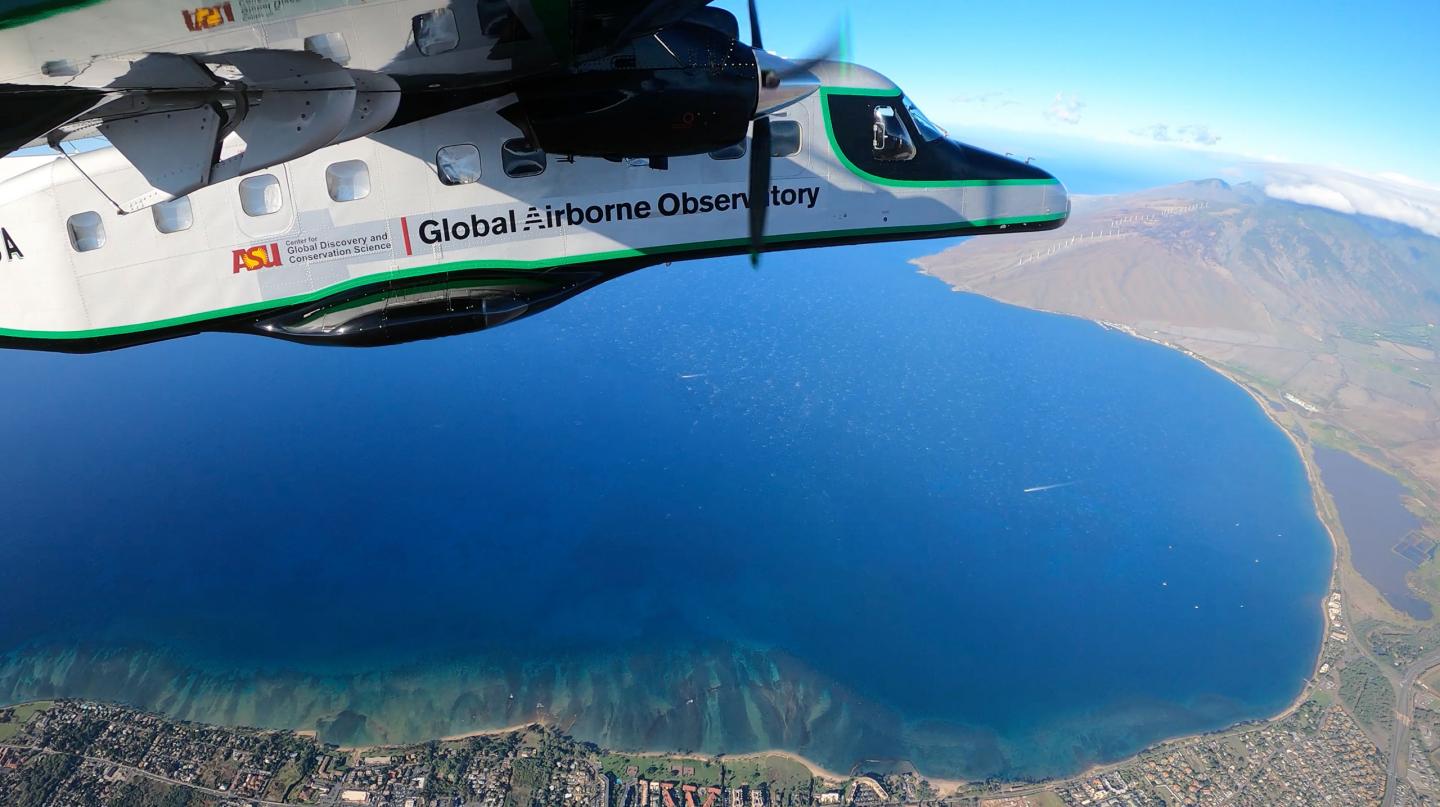 Mapping mission over North Maui Island coast