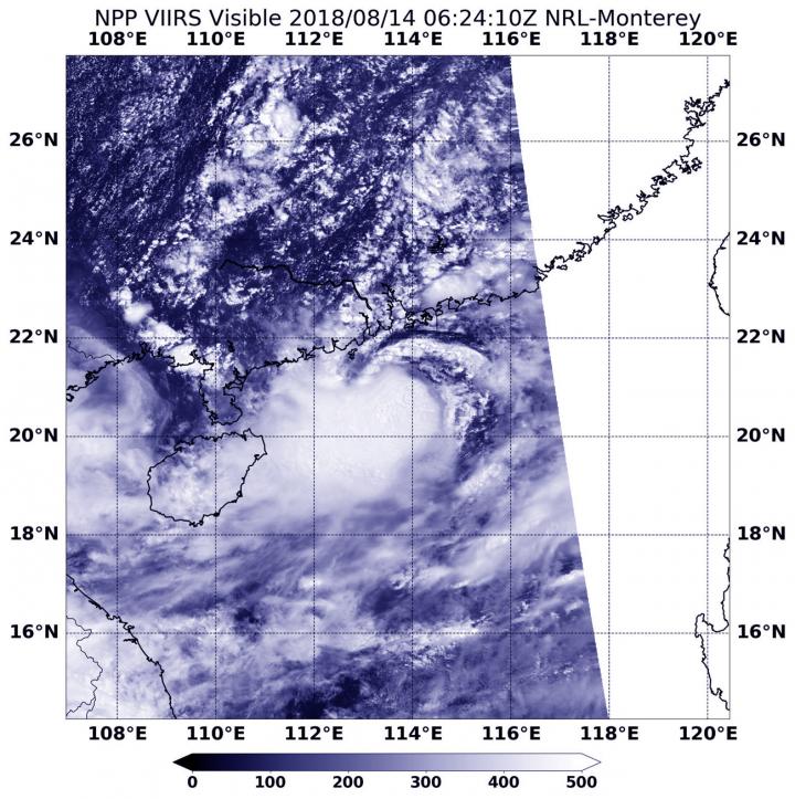 Suomi NPP Image of Bebinca