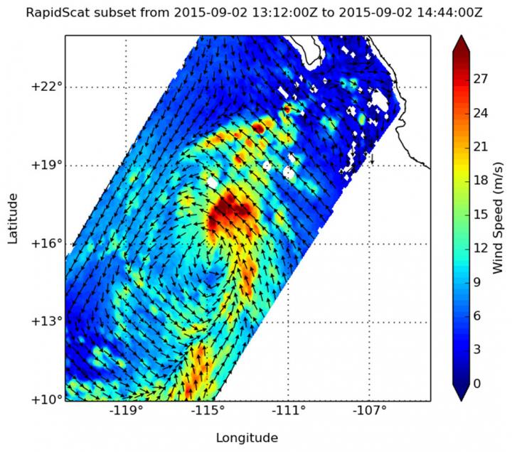 RapidScat Image of Kevin