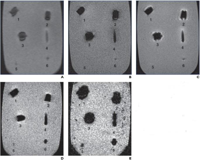 MRI of nonferromagnetic ballistics