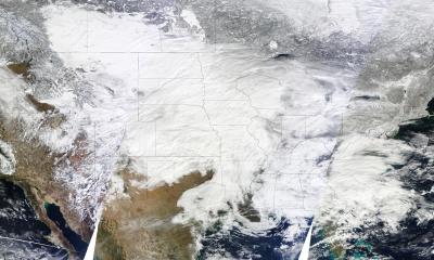 3 NASA MODIS Images Combined Show the Storm's Size