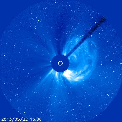 NASA Sees Conjunction of 2 Coronal Mass Ejections Streaming Away from the Sun