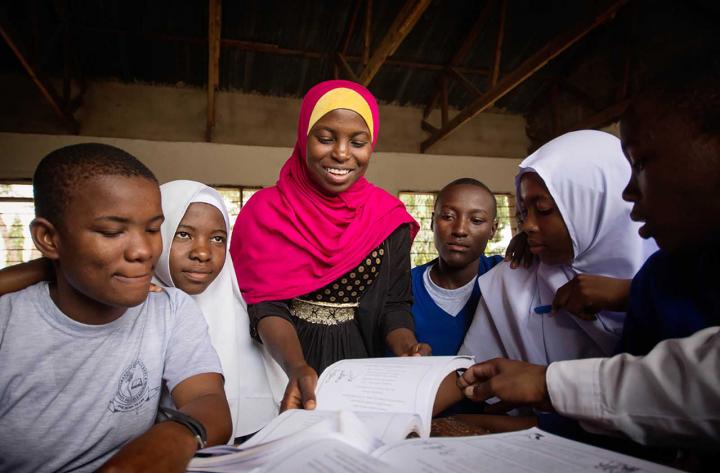 Secondary school students in Bagamoyo, Tanzania