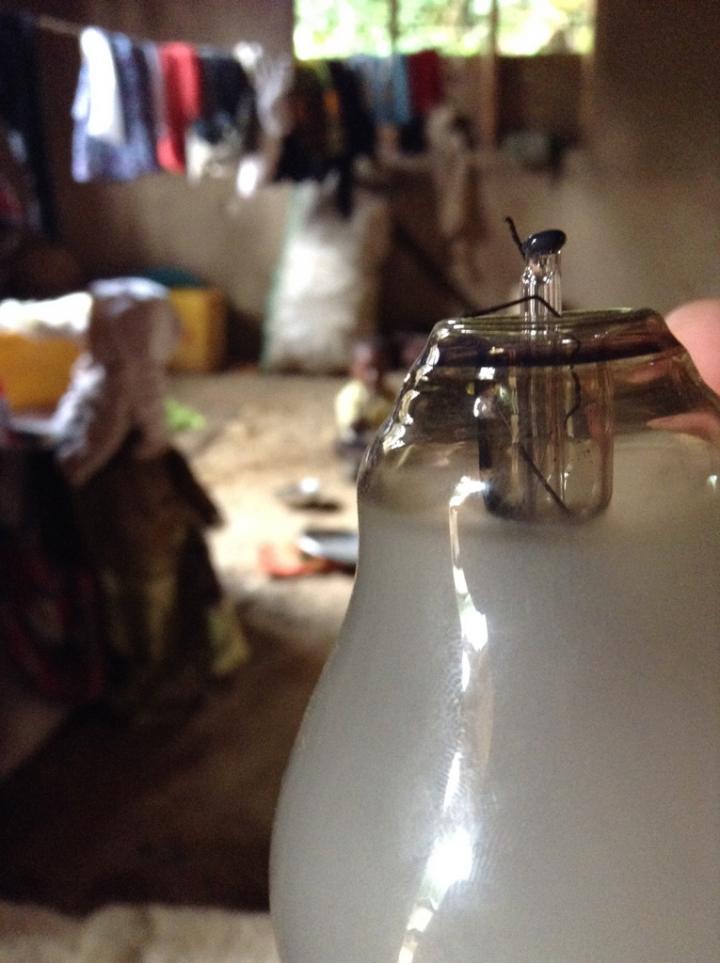 A Low-Income Household, Which Shows One of Several Broken Light-Bulbs Found in the Home.