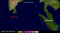 TRMM Shows Rainfall for Cyclone Mahasen