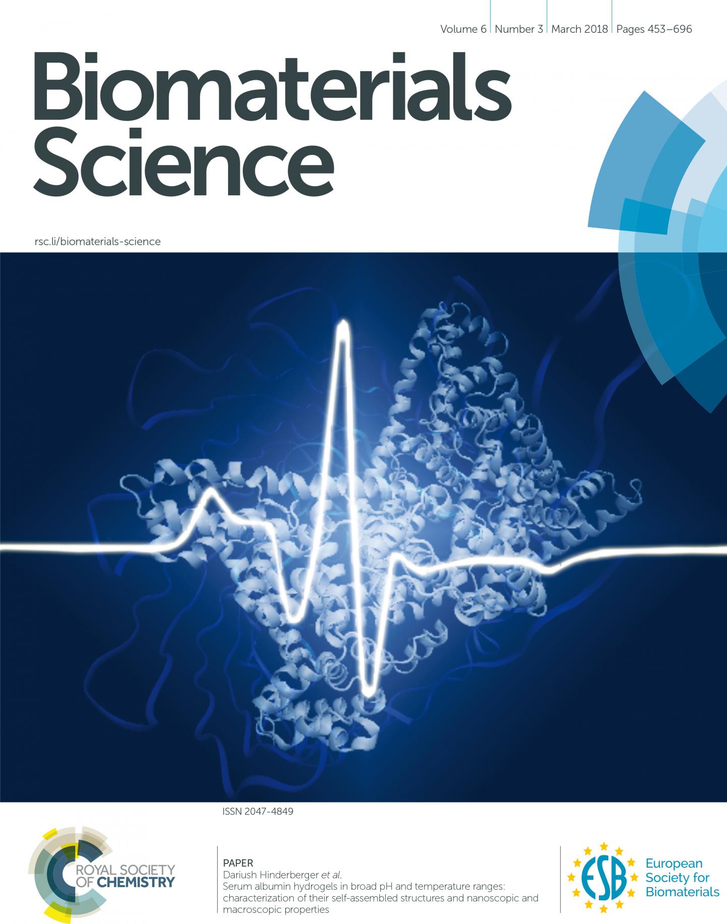 Cover of <em>Biomaterials Science</em>