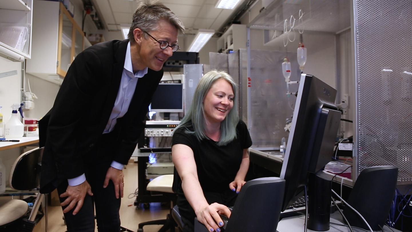 Fredrik Elinder and Malin Silverå Ejneby at Linköping University