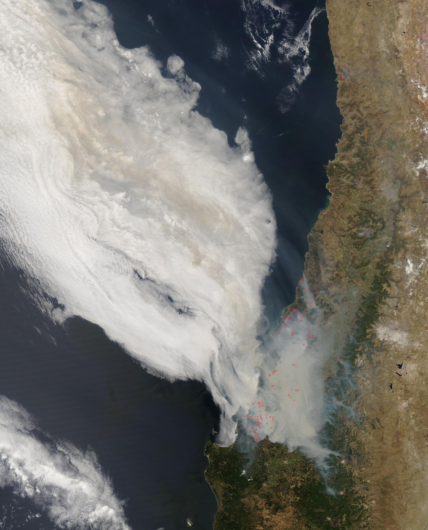 NASA Captures Chile's Fire Woes with Aqua