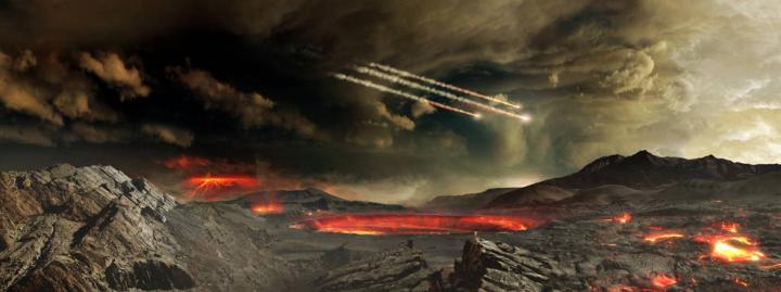 Asteroids Pummel Early Earth