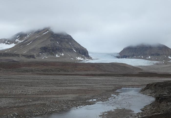 Svalbard in the Arctic in summer