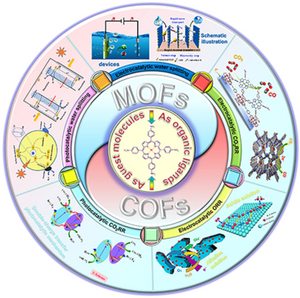 Illustration of the wide range of electrocatalytic and photocatalytic processes and applications for porphyrin framework materials