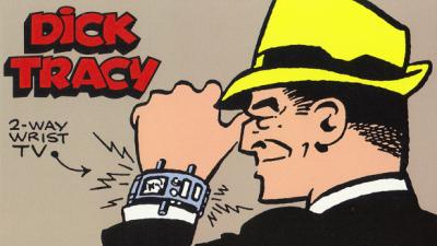 Dick Tracy with his Wrist Radio